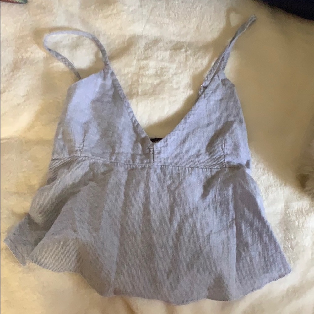 Blue striped brandy Melville tank top!
